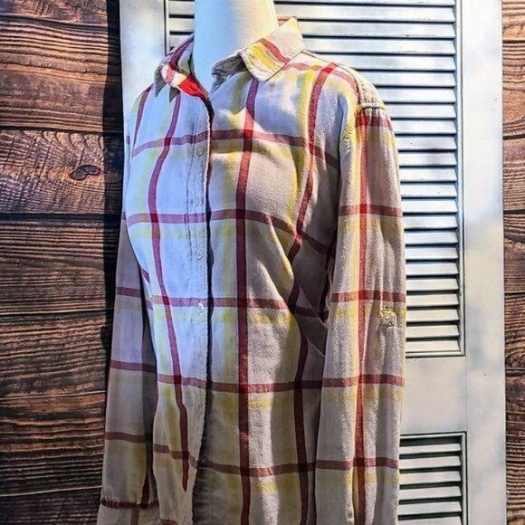 Anthro Jach’s Girlfriend Lg Double Layer Button Up - Picture 10 of 10